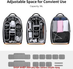 thumbnail Balo K&F concept Backpack KF13.205 Nature Wander 05 Black 18L - 1