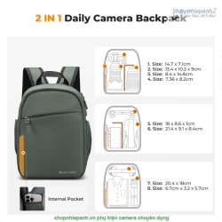 thumbnail Balo K&F concept Backpack KF13.301V1 Green 5L - 3