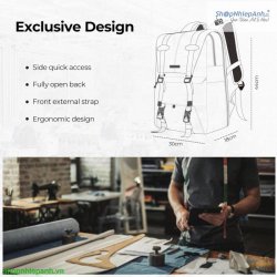 thumbnail Balo K&F Concept KF13.087AV5 Urban Wander 01 (Black Grey) 20L - 2