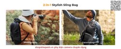 thumbnail Balo K&F concept Sling bag Backpack KF13.176 Urban Wanderer U02 10L - 9