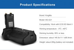 thumbnail Battery Grip KingMa BG-E21 For Canon 6D Mark II - 5