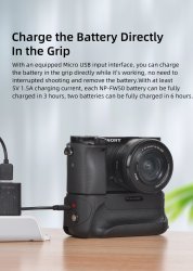 thumbnail Battery Grip Kingma VG-A6300 for sony A6400 A6300 A6000 A6100 - 6