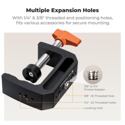 thumbnail Bộ 2 Kẹp chữ C kim loại K&F CONCEPT Desk C-Clamp Mount/Aluminum Desk Mount Holder (kf31.224) - 0