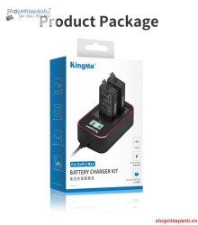 thumbnail Bộ 2 pin 1 sạc đôi LCD KingMa BM058 SPCC1B for gopro MAX 360 - 4