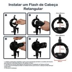 thumbnail Bộ Gá Đèn Flash adapter bowens Triopo TR-05B (dùng được cả flash đầu tròn V1 V100 AD200...) - 7