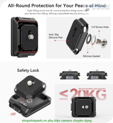 thumbnail Bộ kit tháo lắp nhanh Ulanzi Uka01 C007 tải trọng 20kg - 12