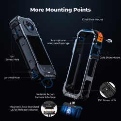 thumbnail Cage nhôm bảo vệ Insta360 X5 hiệu K&F concept dòng nâng cấp (KF31.182) - 0