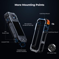 thumbnail Cage nhôm bảo vệ Insta360 X5 hiệu K&F concept KF12.0024 - 0