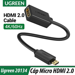 thumbnail Cáp chuyển Micro HDMI to HDMI Female Ugreen 20134 - 1
