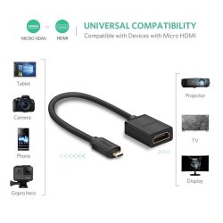 thumbnail Cáp chuyển Micro HDMI to HDMI Female Ugreen 20134 - 2