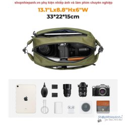 thumbnail Cặp K&F Concept Alpha Camera Sling Bag KF13.157V2 10L Green - 0
