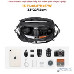 thumbnail Cặp K&F Concept Alpha Camera Sling Bag KF13.157V1 10L Black - 0