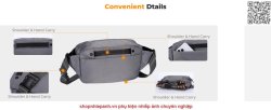 thumbnail Cặp K&F Concept Alpha Camera Sling Bag KF13.157V6 10L Dark Grey - 7