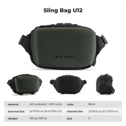 thumbnail Cặp K&F Concept Alpha Camera Sling Bag KF13.188V1 4L Green - 5