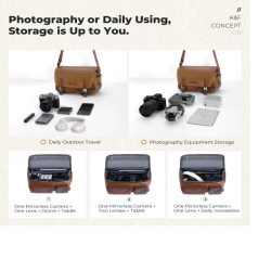 thumbnail Cặp K&F Concept Sling Bag 10L UrbanWander 11 Gobi Brown KF13.142v1 - 2