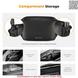 thumbnail Cặp K&F Concept Sling Bag 2in1 KF13.177 12L Urban wander 01 Black - 2
