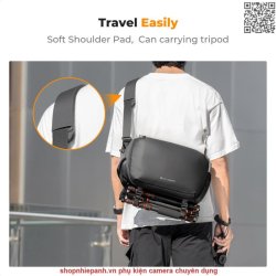 thumbnail Cặp K&F Concept Sling Bag 2in1 KF13.177 12L Urban wander 01 Black - 3