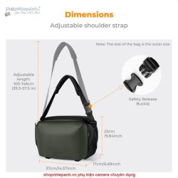 thumbnail Cặp K&F Concept Sling Bag 2in1 KF13.177V2 12L Urban wander 01 Green - 5
