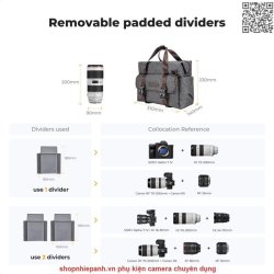 thumbnail Cặp K&F Concept Sling Bag KF13.186 8L Urban Wander 09 (Dark Grey) - 4