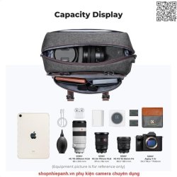 thumbnail Cặp K&F Concept Sling Bag KF13.186 8L Urban Wander 09 (Dark Grey) - 0