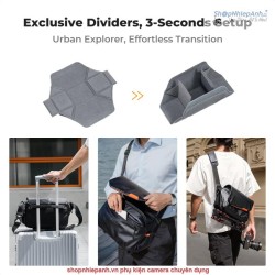 thumbnail Cặp K&F Concept Sling Bag KF13.213 10L Urban wander Black - 4