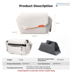 thumbnail Cặp K&F Concept Sling Bag KF13.213v1 10L Urban wander white - 4