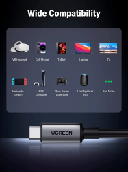 thumbnail Cáp Type C sạc và truyền dữ liệu dài 5M Ugreen 90629 - 1