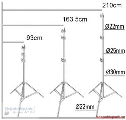 thumbnail Chân đèn INOX Qihe J220S - 1