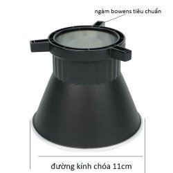 thumbnail Chóa Đèn Studio Ngàm Bowens kim cương dòng nhỏ gọn 11 cm  cho zsyb cl80 - 0