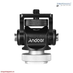 thumbnail Ốc đổi góc Cold shoe xoay 180 độ Andoer - 0
