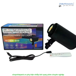 thumbnail Combo 1 cây đèn RGBW-600 100W 2700K-5600K 8 màu RGB kèm chân và softbox cầu - 1