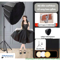 thumbnail Combo 1 cây đèn Yongeer H-550B 530W Softbox Tolifo Parabolic 90cm trọn gói