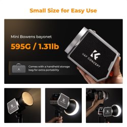 thumbnail Combo 1 cây Led K&F concept PL-60B 60W và softbox Parabolic 40cm - 5