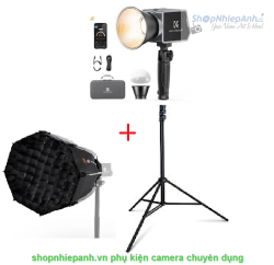 thumbnail Combo 1 cây Led K&F concept PL-60B 60W và softbox Parabolic 40cm