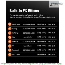 thumbnail Combo 1 đèn Led ZSYB Y500S bi color siêu sáng 500w kèm softbox cầu lantern 65cm - 6