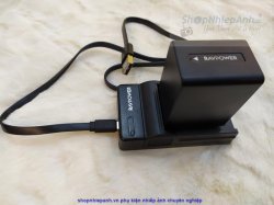 thumbnail Combo 1 pin và Sạc RAVpower F970 for đèn led, máy quay - 1