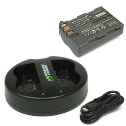 thumbnail Combo 1 viên pin và sạc đôi WASABI EN-EL3e for nikon D90 D300 D700 D70...