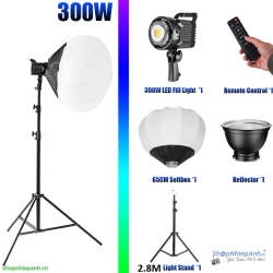 thumbnail Combo 2 cây đèn ET-300-S 300W V2 pro NEW VERSION và lantern softbox 65cm - 0