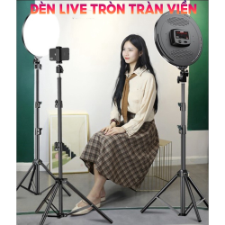 thumbnail Combo 2 đèn Led ring tròn tràn viền PF-45 18 inch kèm chân