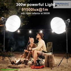 thumbnail Combo 2 đèn Led ZSYB Y300S bản mới 2700-6500K  bi color siêu sáng 600w kèm softbox cầu lantern 65cm - 0