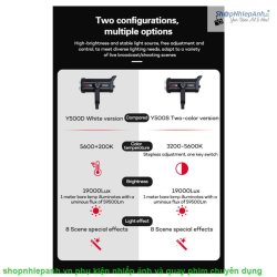 thumbnail Combo 2 đèn Led ZSYB Y500S bi color siêu sáng 500w kèm softbox cầu lantern 65cm - 6