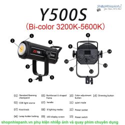 thumbnail Combo 2 đèn Led ZSYB Y500S bi color siêu sáng 500w kèm softbox cầu lantern 65cm - 1