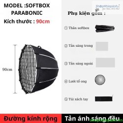 thumbnail Combo 2 Kit LED Bediro BD800-S 200w softbox Parabolic 90cm thao tác nhanh remote kèm chân đèn lớn - 2