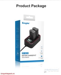 thumbnail Combo 2 pin 1 sạc đôi Kingma LCD BM058 for Fujifilm NP-W235 X-T4 X-T5 X-H2 X-H2S - 3