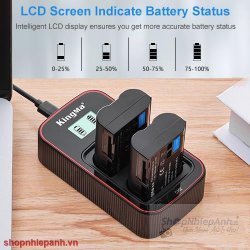 thumbnail Combo 2 pin 1 sạc đôi Kingma LCD BM058 for Nikon EN-EL15 - 2