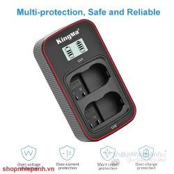 thumbnail Combo 2 pin 1 sạc đôi Kingma LCD BM058 for Nikon EN-EL15 - 0