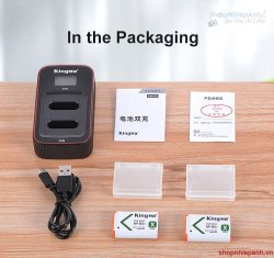 thumbnail Combo 2 pin 1 Sạc Đôi Kingma LCD BM058 for sony NP-BX1 ZV1 - 6