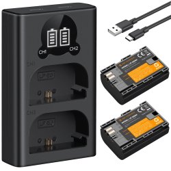 thumbnail Combo 2 pin 1 sạc K&F concept for Canon LP-E6NH 2250mah for Canon LP-E6 E6N E6NH canon EOS R6 R5 R 5DIV 5DIII 5DII 90D 80D 70D 60D