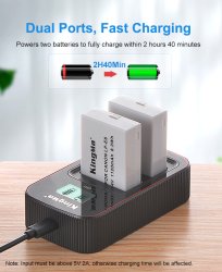 thumbnail Combo 2 pin 1 sạc  Kingma for Canon LP-E8 550D 600D 650D 700D - 0