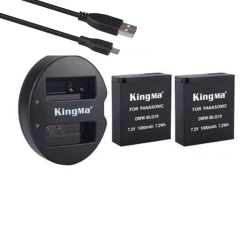 thumbnail Combo 2 pin 1 sạc  Kingma for Panasonic BLG10  BLE9E  Lumix GX85, GX9, LX100, ZS100, ZS20 GF3, S6, GF6, GX7, TZ80, TZ100 LX100, LX100II Leica DLux7 ,typ 109